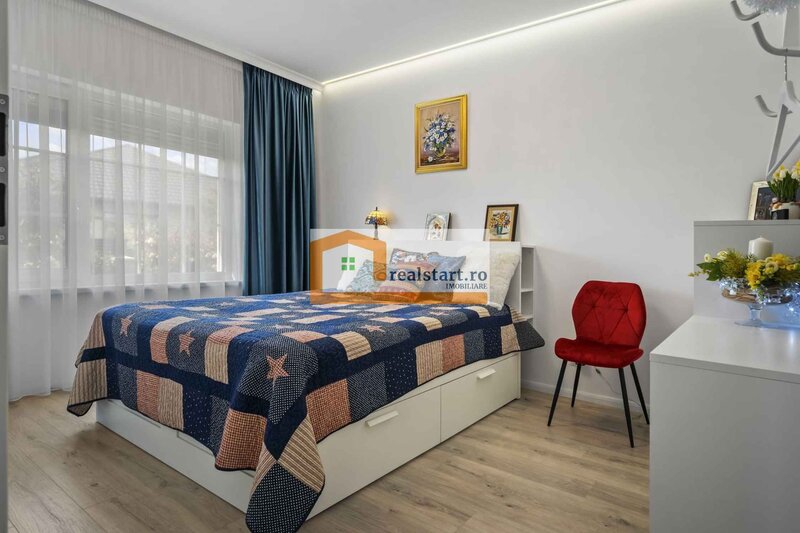 Codrii Vlasiei langa padure, vila P+Pod, 1500 mp teren, terasa 40 mp, complex securizat